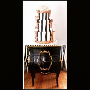 Cake Stand Black Rococo